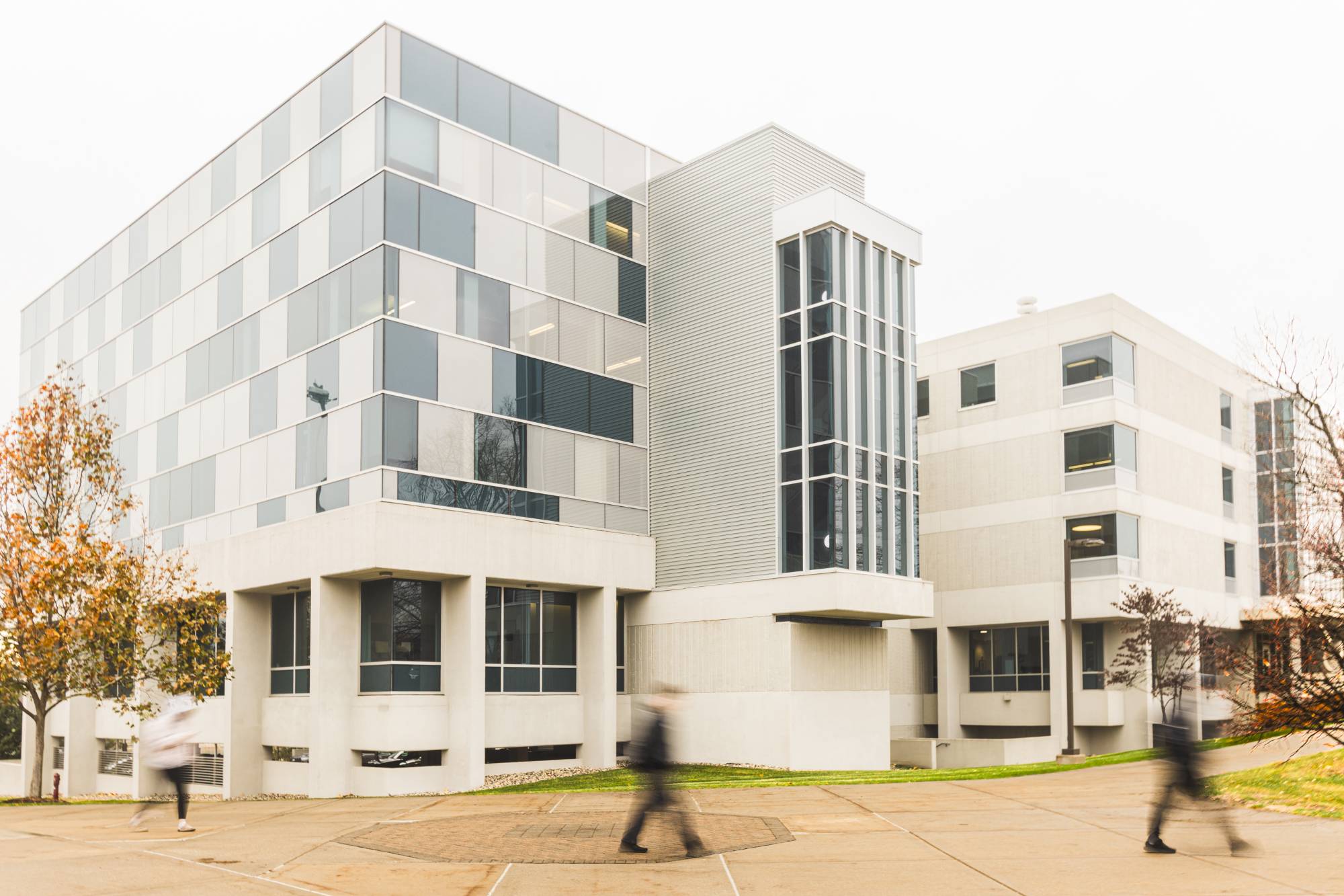 Students walking on campus